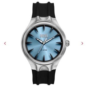 Diesel STREAMLINE DZ2216 Black Silicone Watch with Blue Dial